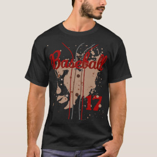 Baseball Jersey Number 17 Kids Baseball Uniform Di T-Shirt