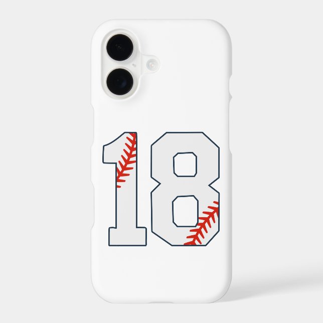 Baseball Jersey Number 18 (Back)