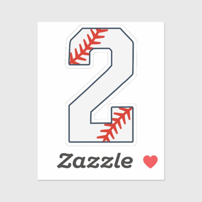 Baseball Jersey Number 2 (Sheet)