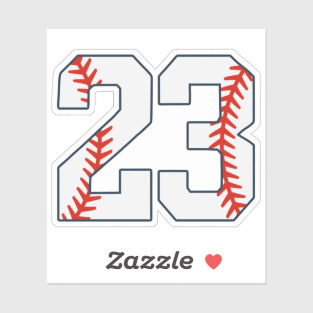 Baseball Jersey Number 23 (Sheet)