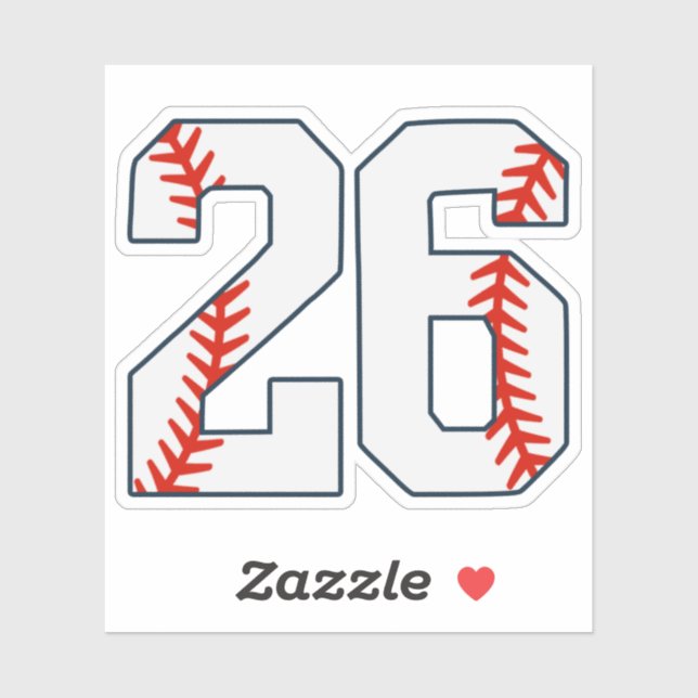 Baseball Jersey Number 26 (Sheet)