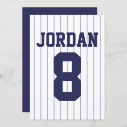 Baseball Jersey - Sports Theme Birthday Party Invitation