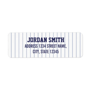 Baseball Jersey - Sports Theme Birthday Party Return Address Label