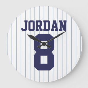 Baseball Jersey with Custom Name and Number Large Clock