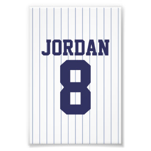 Baseball Jersey with Custom Name and Number Photo Print