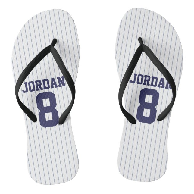 Baseball Jersey with Custom Name and Number Thongs (Footbed)