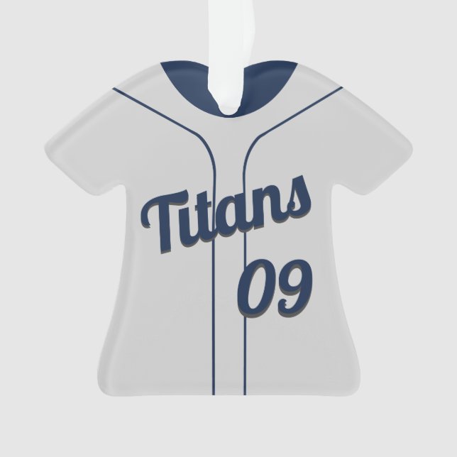 Baseball Jersey with photo Ornament (Front)