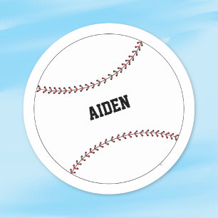 Baseball Kid Personalized Round Sticker