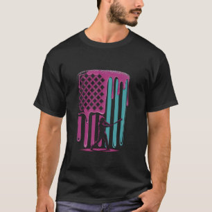Baseball Kids Dripping USA Boys Drip Ice Cream Ame T-Shirt