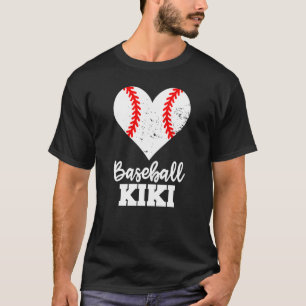 Baseball Kiki Baseball Heart Grandma Kiki T-Shirt