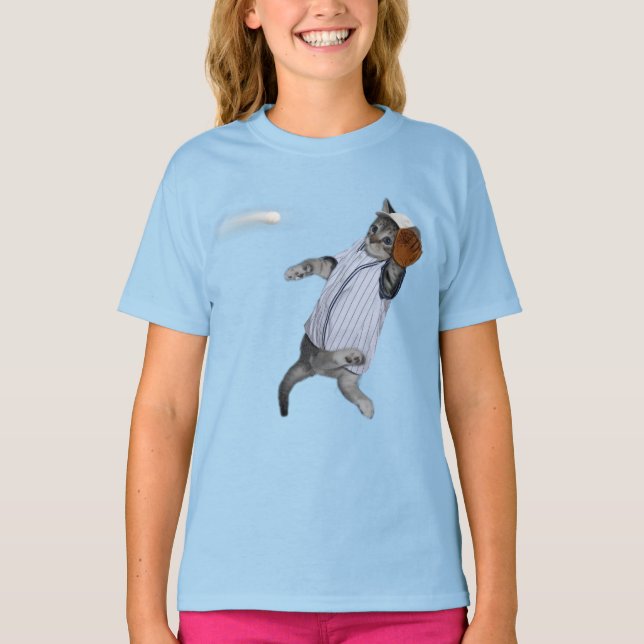 Baseball Kitten Wildcats  T-Shirt (Front)