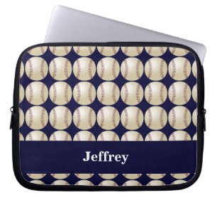 Baseball Laptop Computer Sleeve, Dark Blue Custom Sleeve