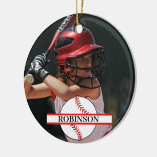 Baseball League Kids Sport Ceramic Ornament