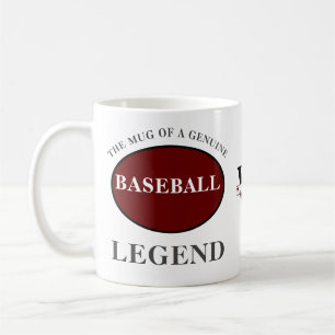 Baseball Legend Monogram Add Your Name Birthday Coffee Mug