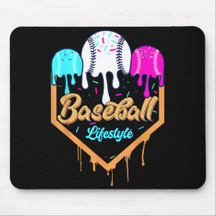 Baseball Life Style 101 Apparel Youth Drip Basebal Mouse Pad
