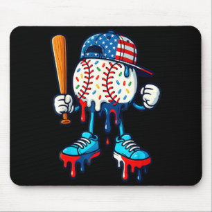 Baseball Life Style 101 Apparel Youth Drip Mouse Pad