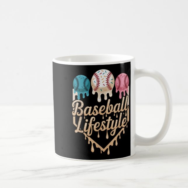 Baseball Lifestyle 101 Apparel Youth Baseball Drip Coffee Mug (Right)
