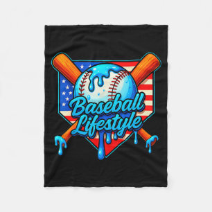 Baseball Lifestyle 101 Apparel Youth Baseball Drip Fleece Blanket