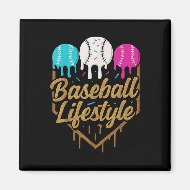 Baseball Lifestyle 101 Apparel Youth Baseball Drip Magnet (Front)