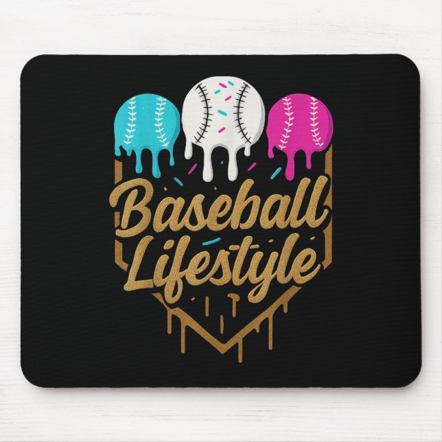Baseball Lifestyle 101 Apparel Youth Baseball Drip Mouse Pad (Front)