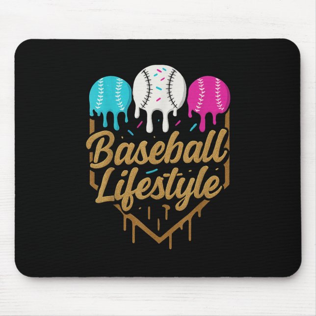 Baseball Lifestyle 101 Apparel Youth Baseball Drip Mouse Pad (Front)