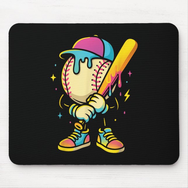Baseball Lifestyle 101 Apparel Youth Baseball Drip Mouse Pad (Front)