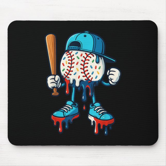 Baseball Lifestyle 101 Apparel Youth Baseball Drip Mouse Pad (Front)