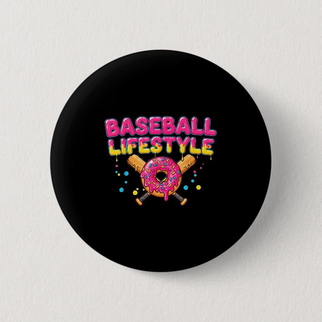 Baseball Lifestyle 101 Apparel Youth Drip Baseball 6 Cm Round Badge (Front)