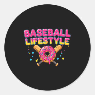 Baseball Lifestyle 101 Apparel Youth Drip Baseball Classic Round Sticker