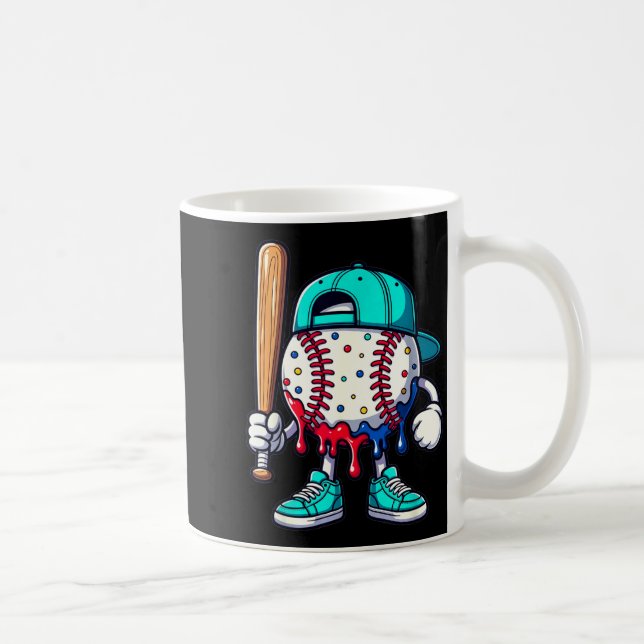 Baseball Lifestyle 101 Apparel Youth Drip Baseball Coffee Mug (Right)