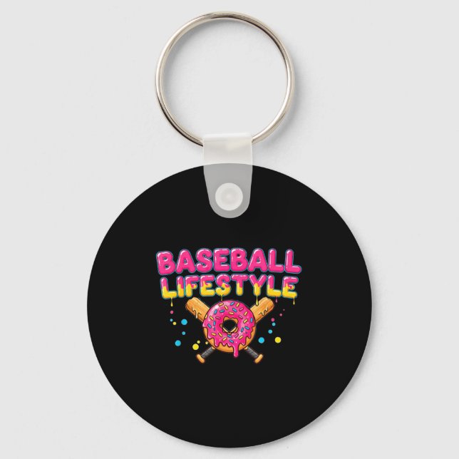 Baseball Lifestyle 101 Apparel Youth Drip Baseball Key Ring (Front)
