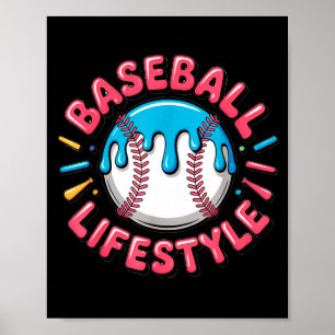 Baseball Lifestyle 101 Apparel Youth Drip Baseball Poster