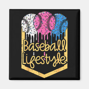 Baseball Lifestyle Ball Sprinkles Drip Boys Kids M Magnet