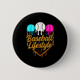 Baseball Lifestyle, Baseball Drip Icecream 6 Cm Round Badge