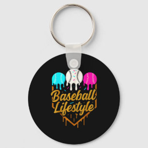 Baseball Lifestyle, Baseball Drip Icecream Key Ring
