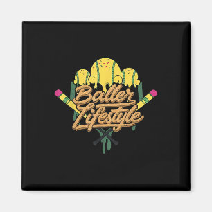 Baseball Lifestyle Home Plate Ice Cream Drip Men B Magnet