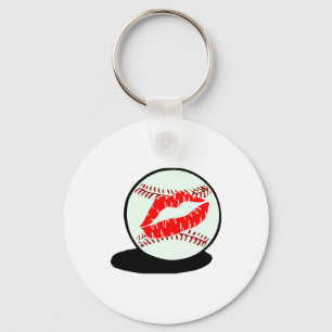 Baseball Lips Key Ring