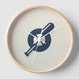 Baseball Logo Wall Clock