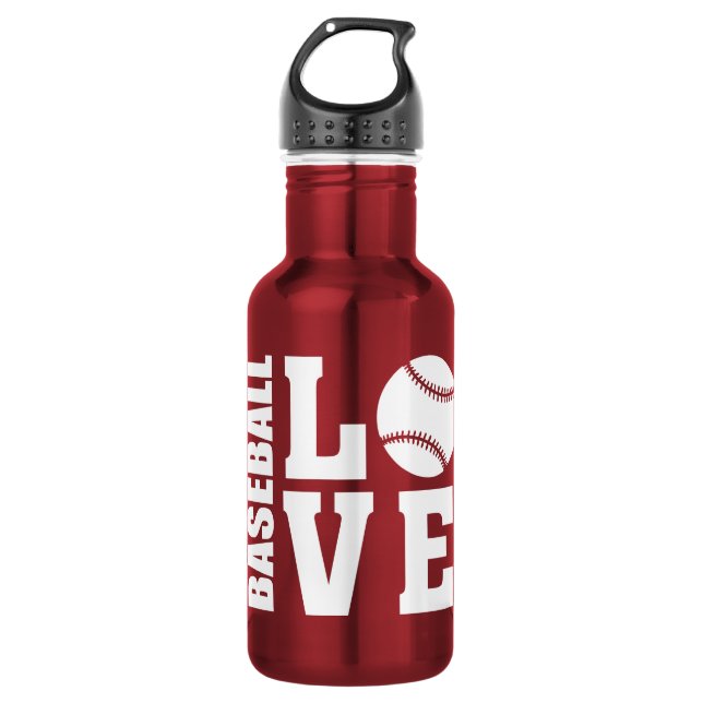 Baseball Love 532 Ml Water Bottle (Front)