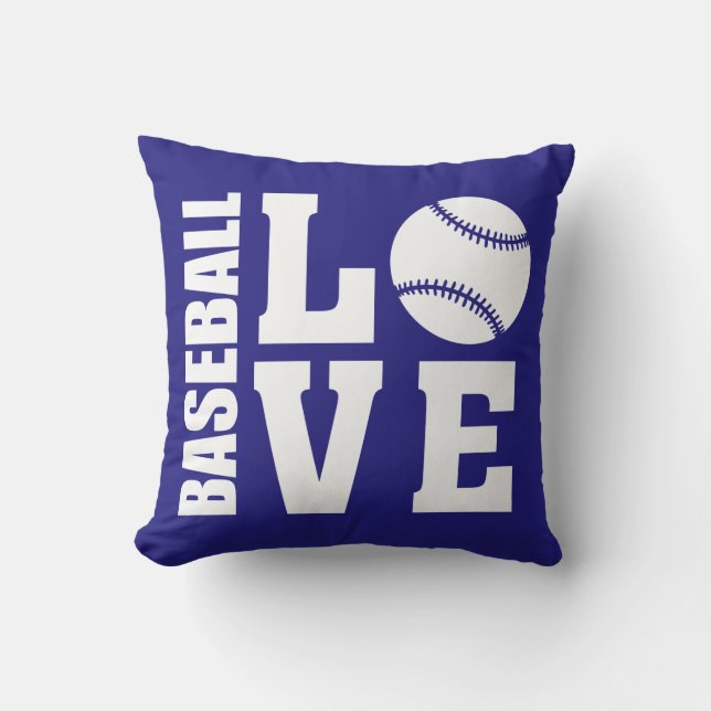 Baseball Love Blue Cushion (Front)