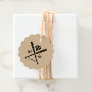 Baseball Love Favour Tags