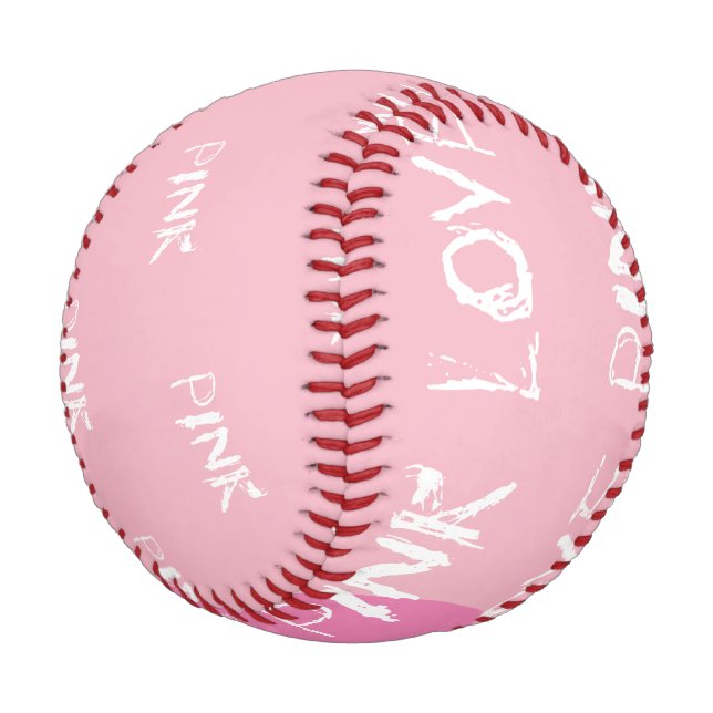 Baseball love pink ball (Angled)
