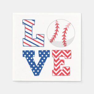 Baseball Love Sports Napkin