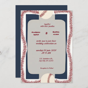 Baseball  love sports Theme Wedding Invitations