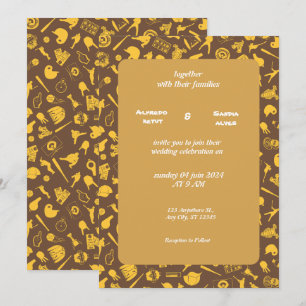 Baseball love sports Theme Wedding Invitations