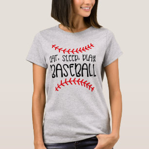 Baseball Lover Eat Sleep Play Mum Dad Softball T-Shirt
