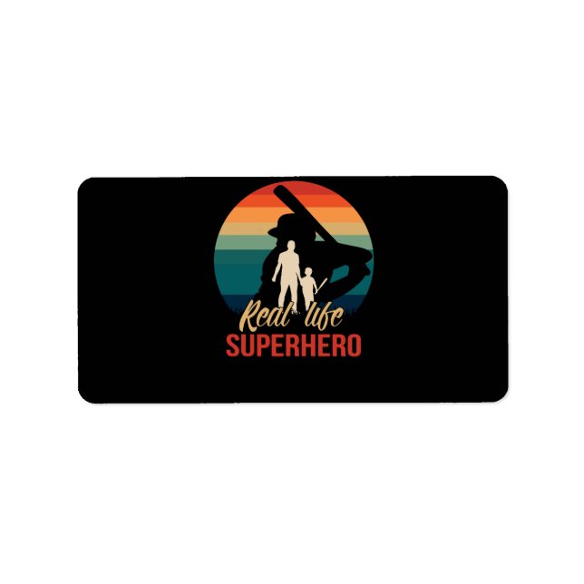 Baseball Lover | I Really Like Superhero Label (Front)