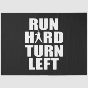 Baseball Lover Run Hard Turn Left Tissue Paper