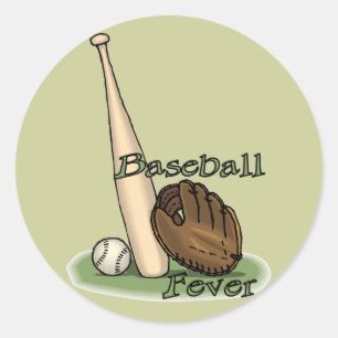 baseball lovers classic round sticker