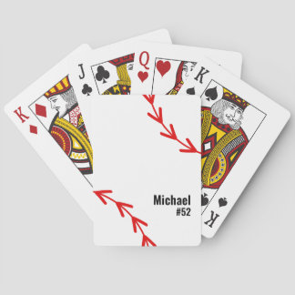 ⚾ Baseball Lovers Name + Jersey Number  Playing Cards
